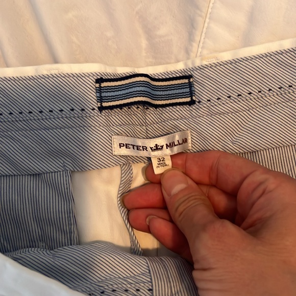 Peter Millar white long Bermuda Shorts NWT Size 32 - Picture 3 of 12